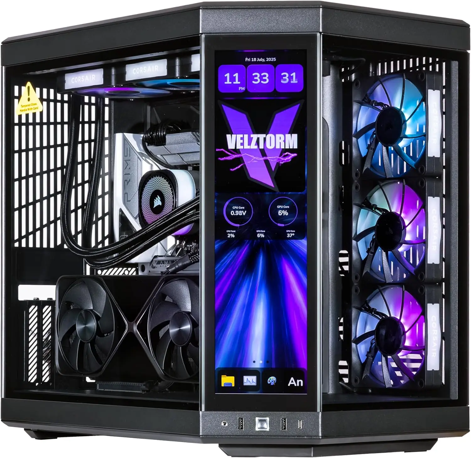 Velztorm LCD สีดำ Praetix คอมพ - Rtx 5080 16Gb บทวิจารณ์และราคา